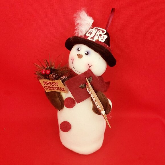 ATM Snowman Plush Ornament Christmas Decor - Picture 7 of 11